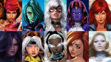 hottest dc characters|dc and marvel female characters.